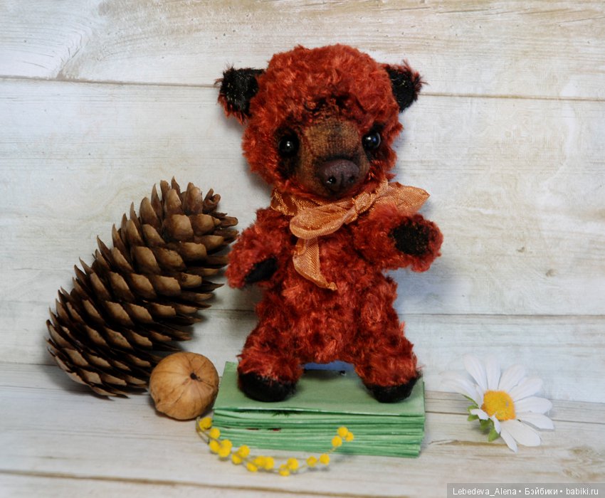 Красный теддик — Текстильные игрушки и примитивы: кофейные (фото 5)