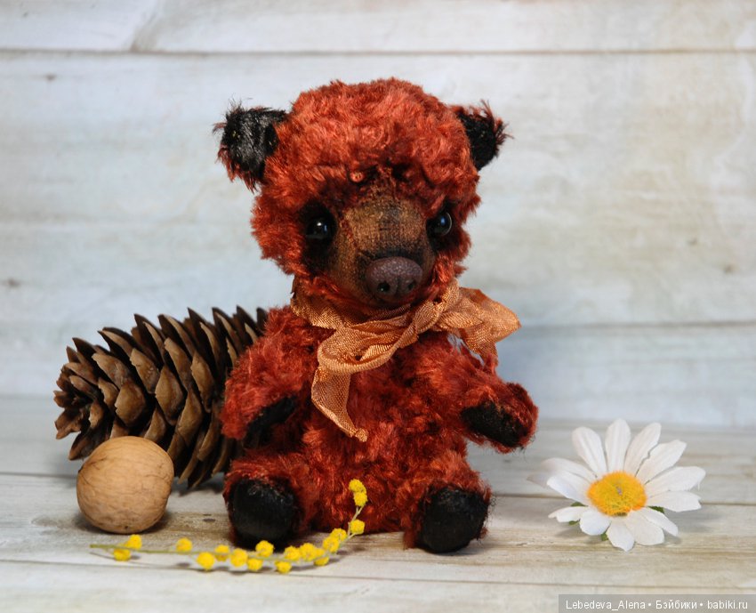 Красный теддик — Текстильные игрушки и примитивы: кофейные (фото 2)