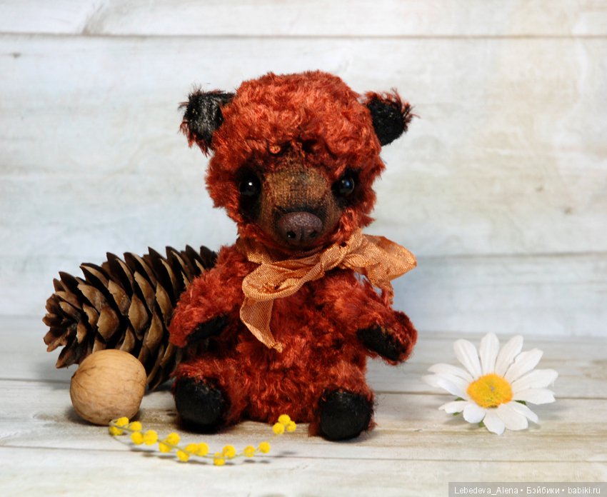 Красный теддик — Текстильные игрушки и примитивы: кофейные (фото 3)
