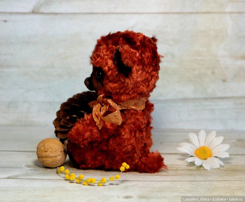 Красный теддик — Текстильные игрушки и примитивы: кофейные (фото 4)