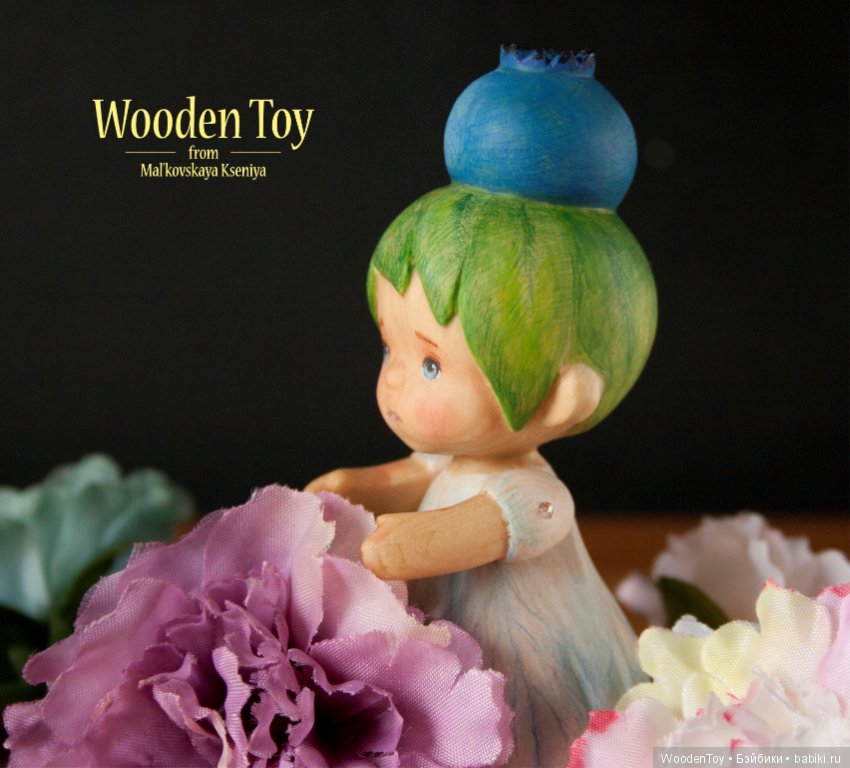 Деревянная куколка Черничка (фото 3)