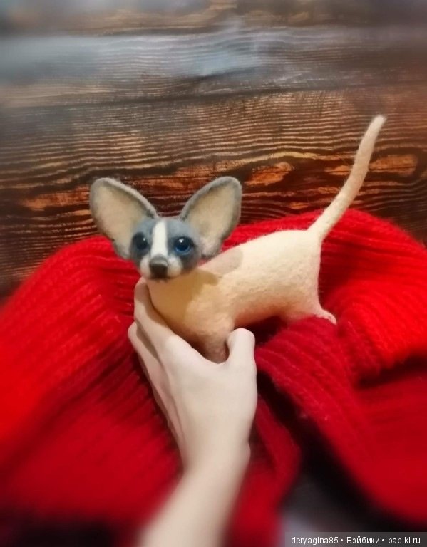 Сфинкс — Валяные игрушки из шерсти: сухое валяние (фото 3)