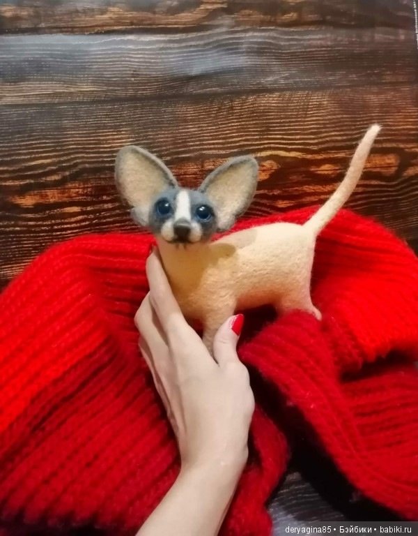 Сфинкс — Валяные игрушки из шерсти: сухое валяние (фото 4)