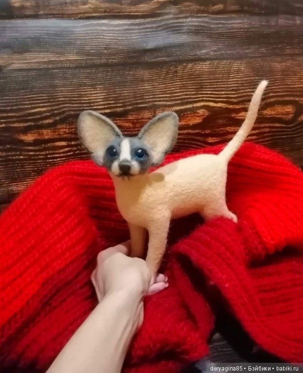 Сфинкс — Валяные игрушки из шерсти: сухое валяние (фото 7)