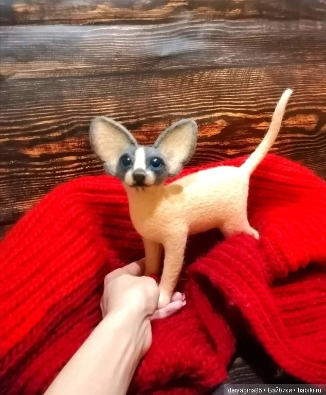 Сфинкс — Валяные игрушки из шерсти: сухое валяние (фото 9)