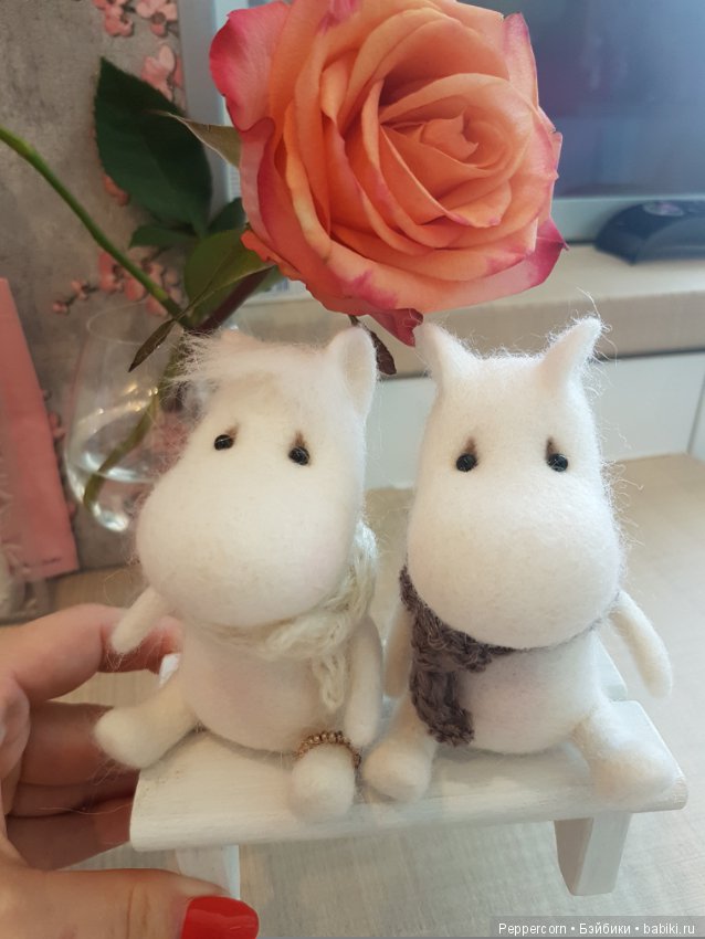 Муми тролльчики на лавочке (фото 6)