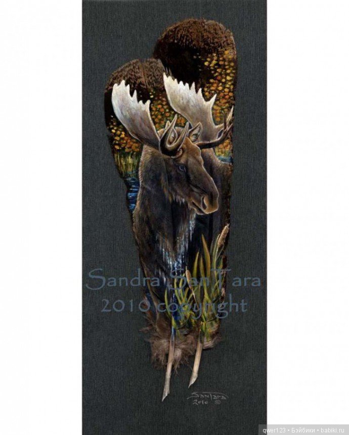 Удивительная роспись на перьях от Sandra San Tara (США) (фото 2)