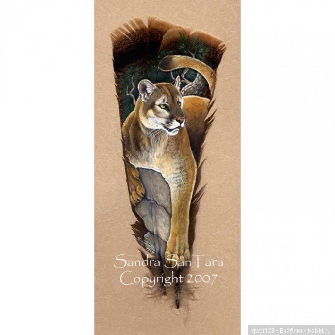 Удивительная роспись на перьях от Sandra San Tara (США)