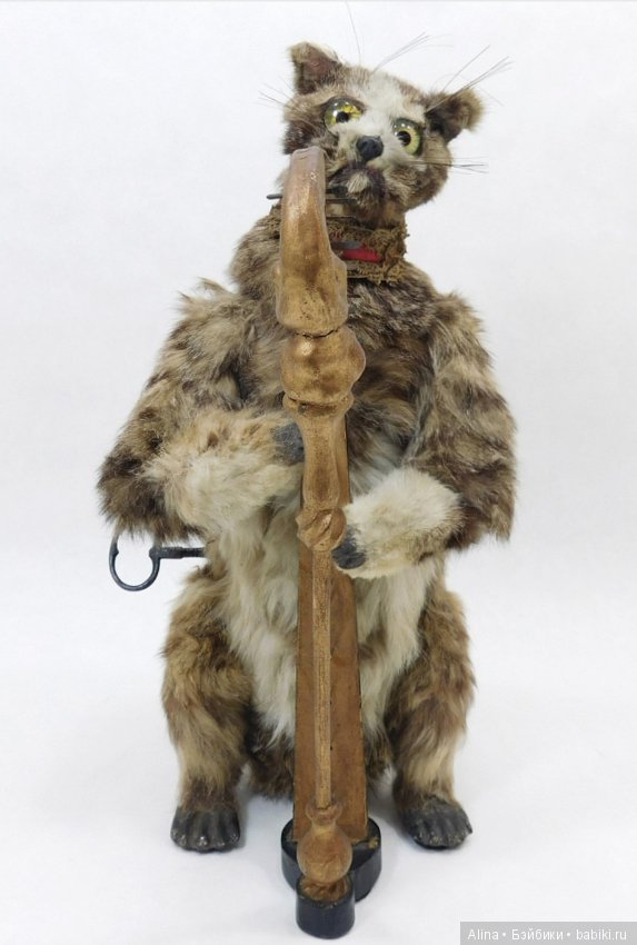 "Котик играет на арфе" - автоматон от Roullet et Decamps (фото 4)