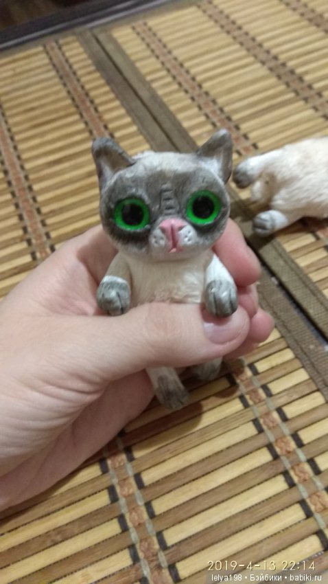 Котики проказники — Игрушки в смешанной технике (мех и глина): Арт (фото 3)