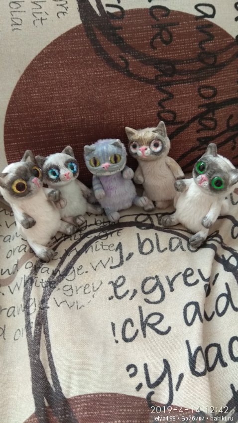 Котики проказники — Игрушки в смешанной технике (мех и глина): Арт (фото 9)