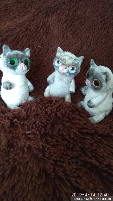 Котики проказники — Игрушки в смешанной технике (мех и глина): Арт (фото 10)