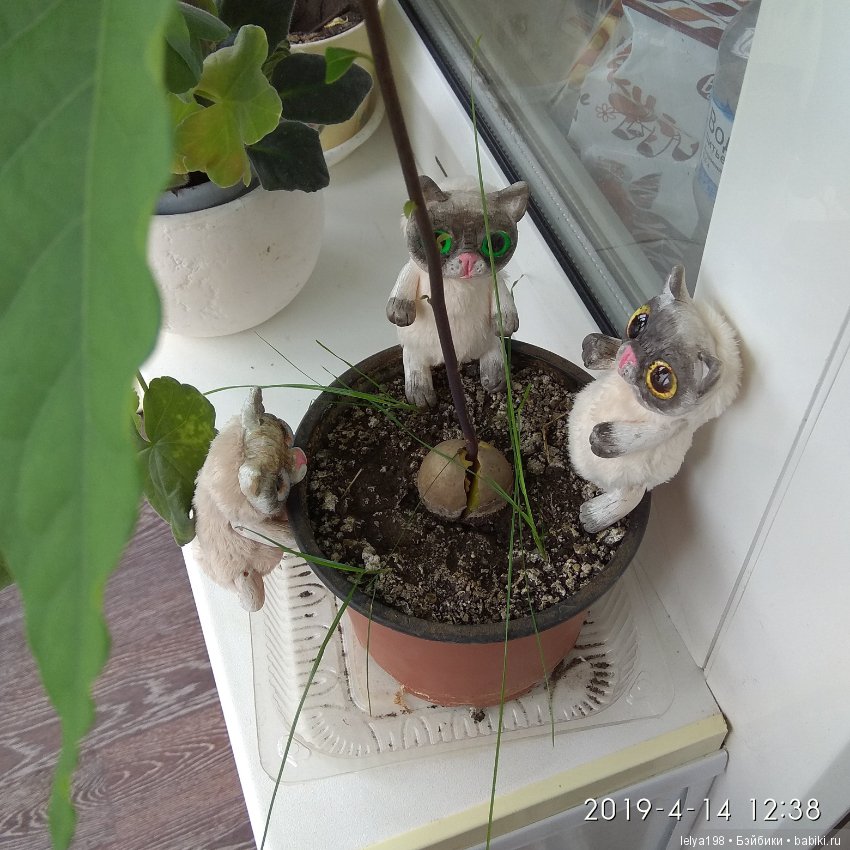 Котики проказники — Игрушки в смешанной технике (мех и глина): Арт (фото 5)