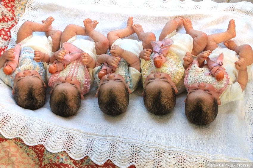 5 little Dionne Quintuplet, автор прототипов Sweet Potato Pie Nursery (фото 4)