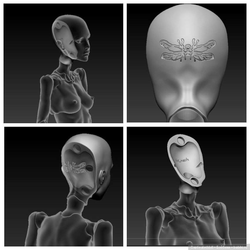 Авторская шарнирная кукла в Zbrush. Автор Юлия Нечаева (фото 4)
