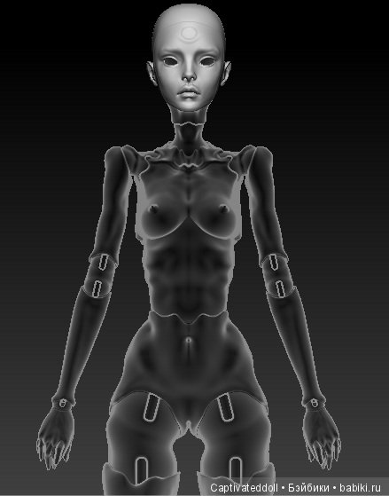 Авторская шарнирная кукла в Zbrush. Автор Юлия Нечаева (фото 7)