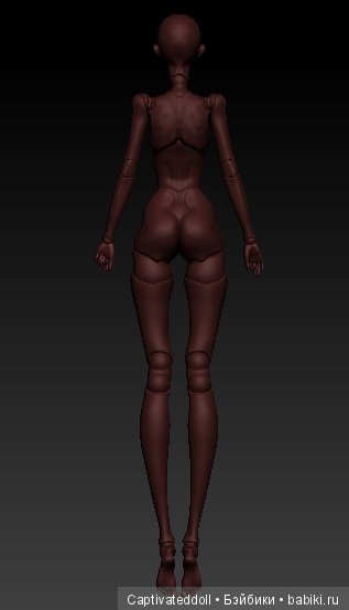 Авторская шарнирная кукла в Zbrush. Автор Юлия Нечаева