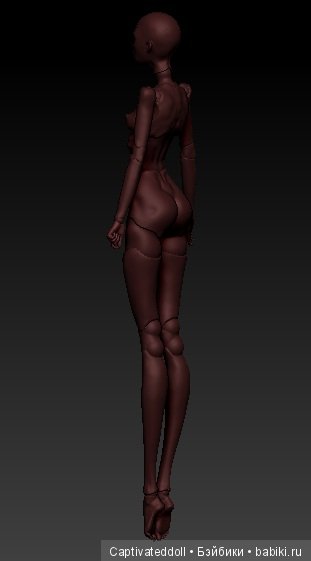 Авторская шарнирная кукла в Zbrush. Автор Юлия Нечаева