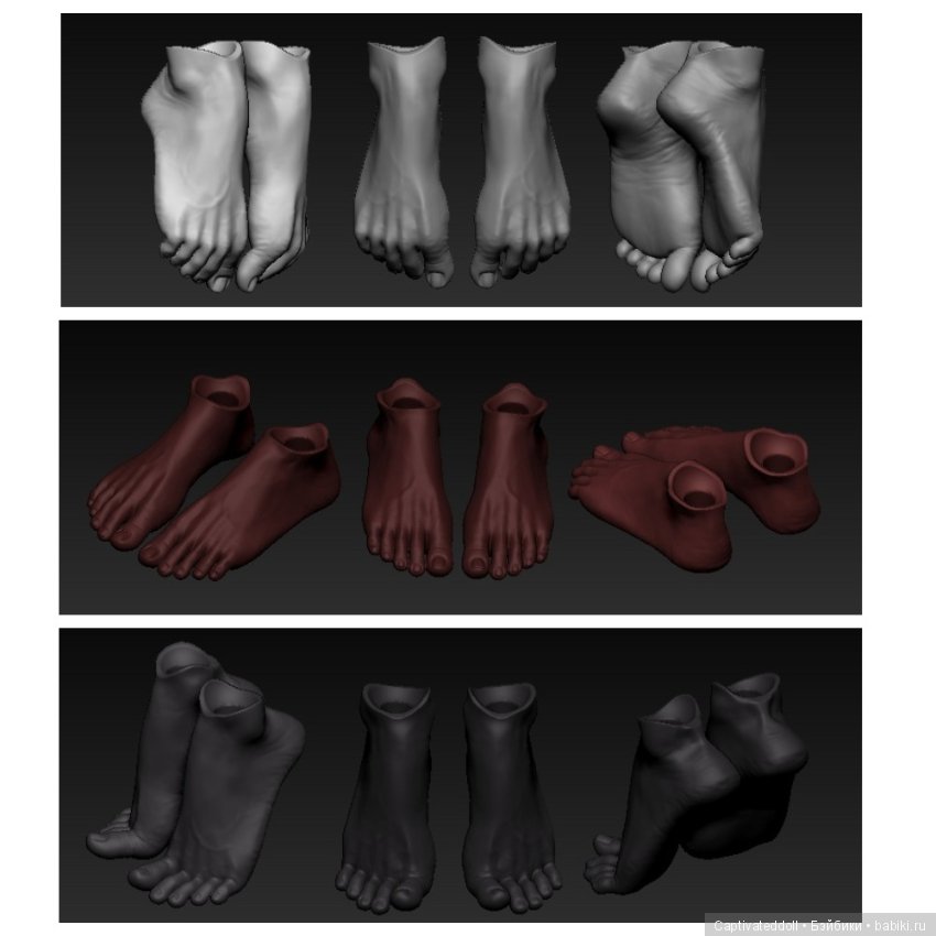 Авторская шарнирная кукла в Zbrush. Автор Юлия Нечаева