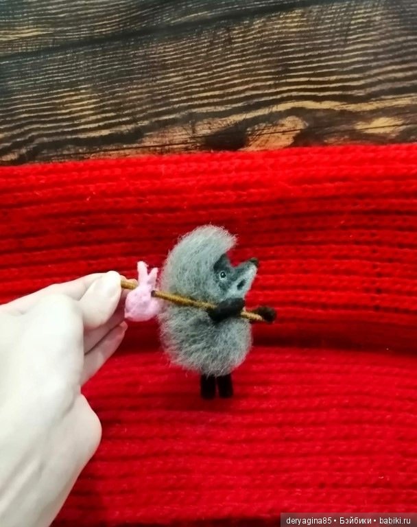 Ёжики в тумане — Валяные игрушки из шерсти: сухое валяние (фото 6)