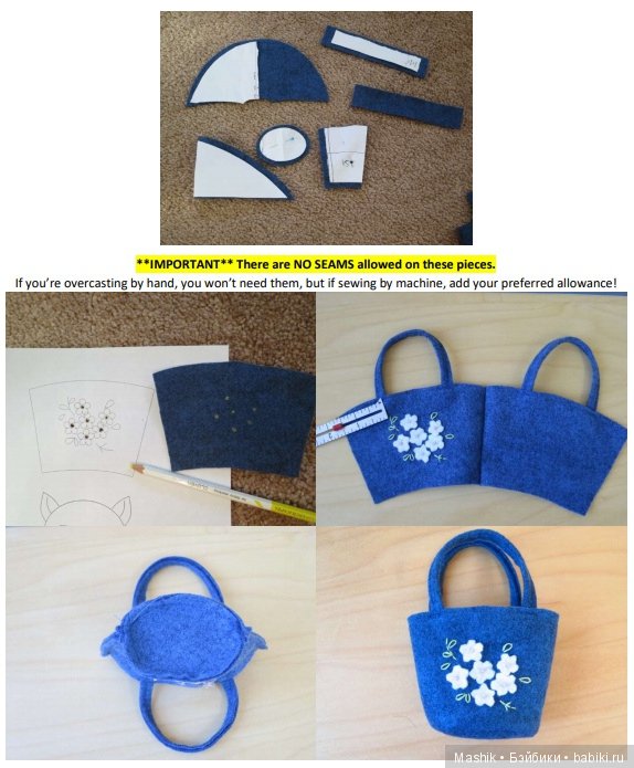 Ретро-шляпка и сумочка для куклы (фото 3)