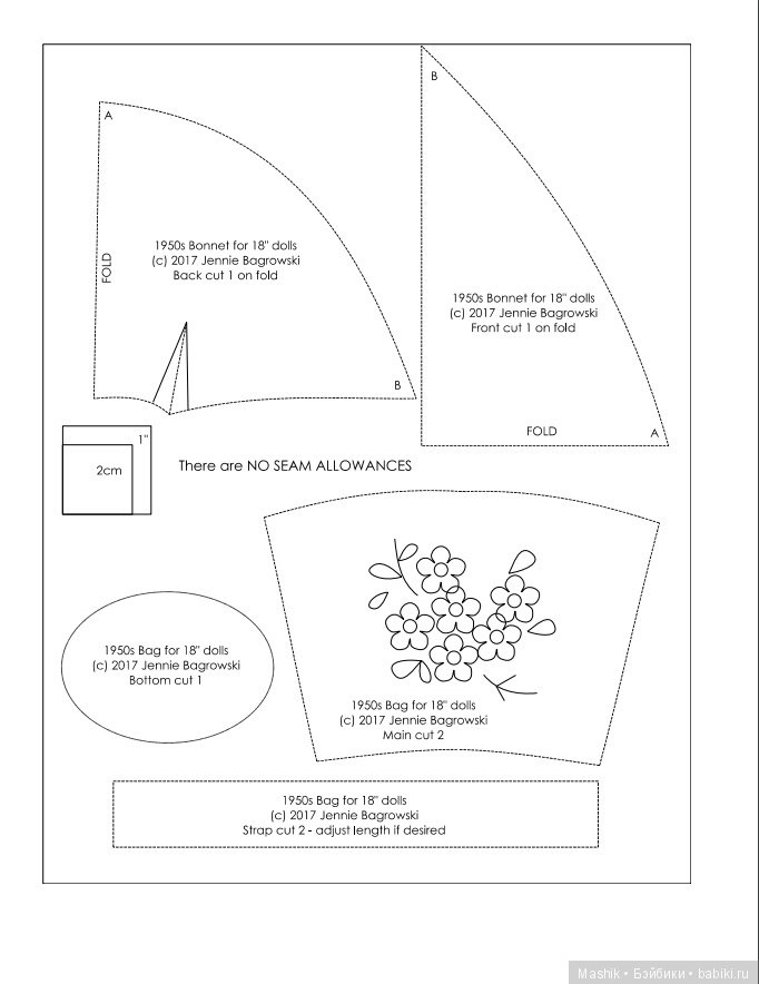 Ретро-шляпка и сумочка для куклы (фото 5)