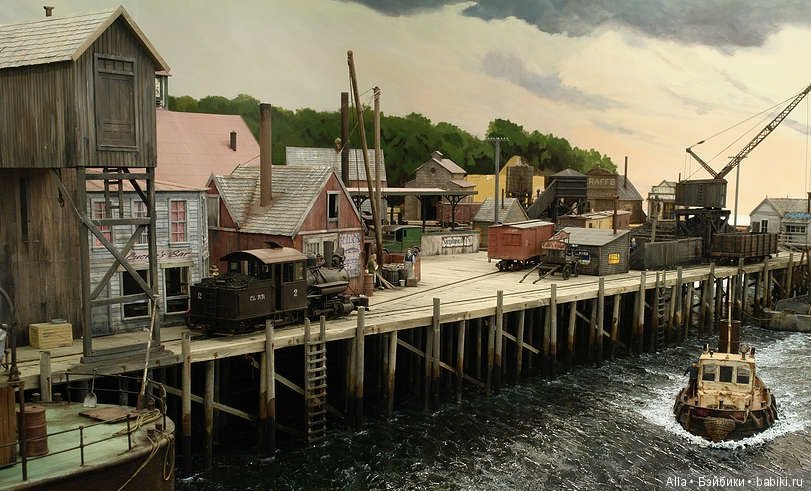 Диорама Городской причал — Румбоксы и кукольные интерьеры: фото