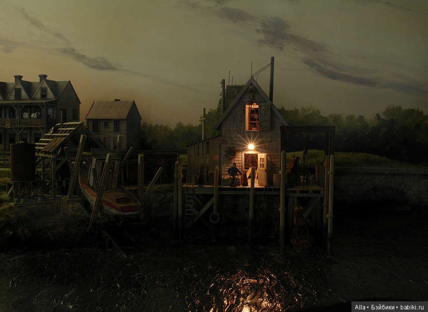 Диорама Городской причал — Румбоксы и кукольные интерьеры: фото (фото 5)