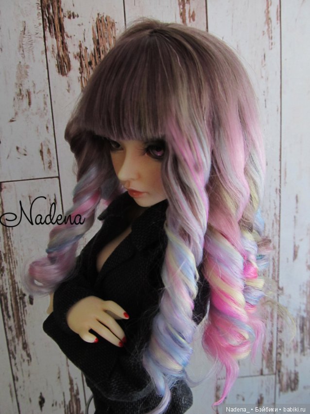 Парик разноцветный — Одежда и обувь для кукол BJD (БЖД): 1/3 (фото 5)