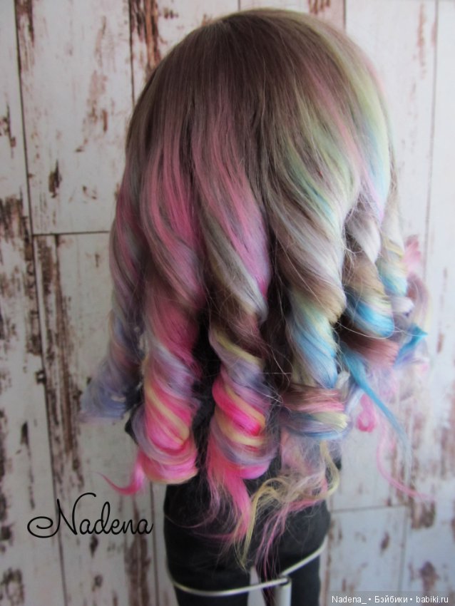 Парик разноцветный — Одежда и обувь для кукол BJD (БЖД): 1/3 (фото 4)