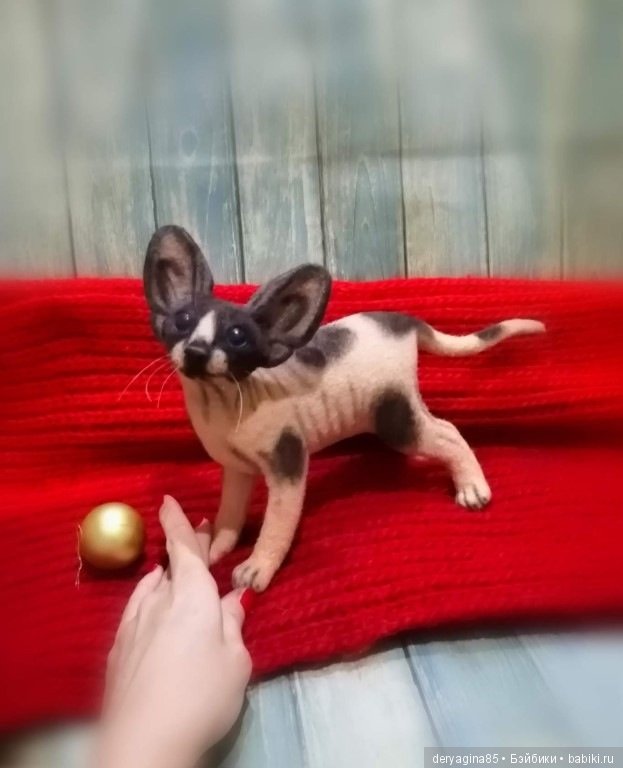 Сфинкс — Валяные игрушки из шерсти: сухое валяние (фото 2)