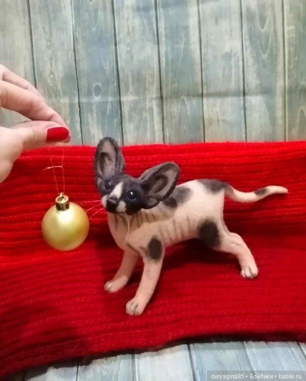 Сфинкс — Валяные игрушки из шерсти: сухое валяние (фото 7)