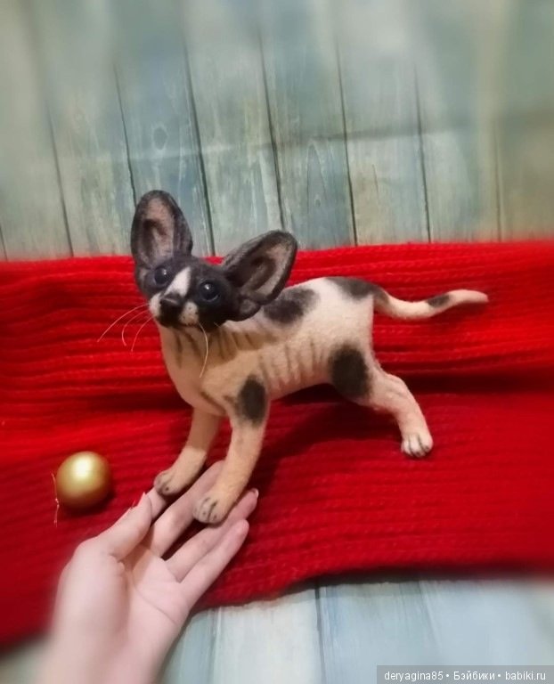 Сфинкс — Валяные игрушки из шерсти: сухое валяние (фото 3)