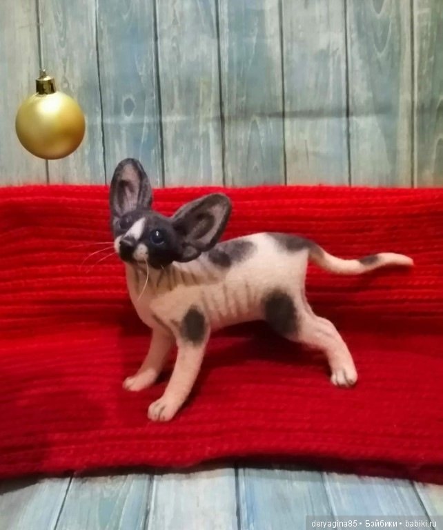 Сфинкс — Валяные игрушки из шерсти: сухое валяние (фото 8)