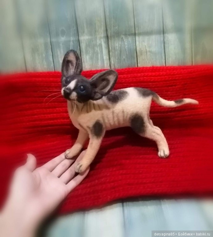 Сфинкс — Валяные игрушки из шерсти: сухое валяние (фото 6)