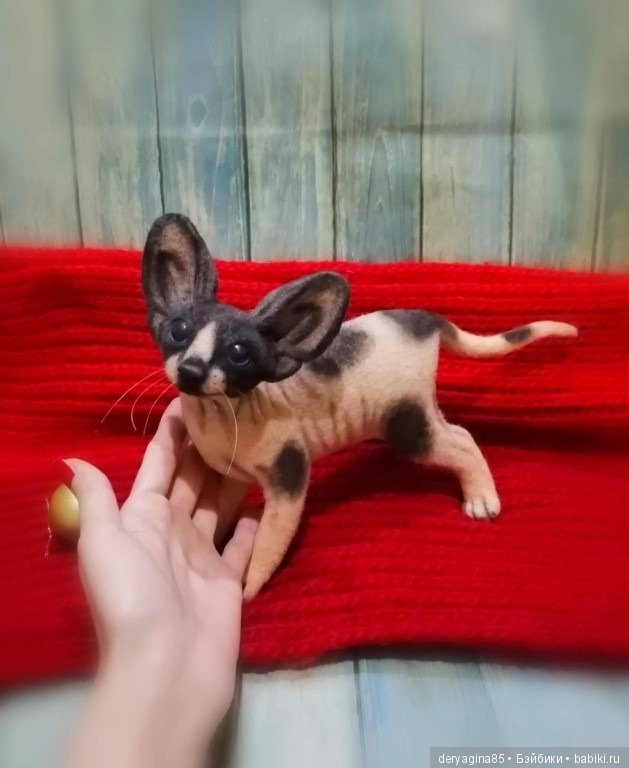 Сфинкс — Валяные игрушки из шерсти: сухое валяние (фото 4)