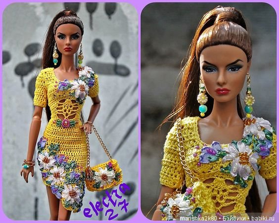 Красивые наряды кукол типа Барби. часть 1