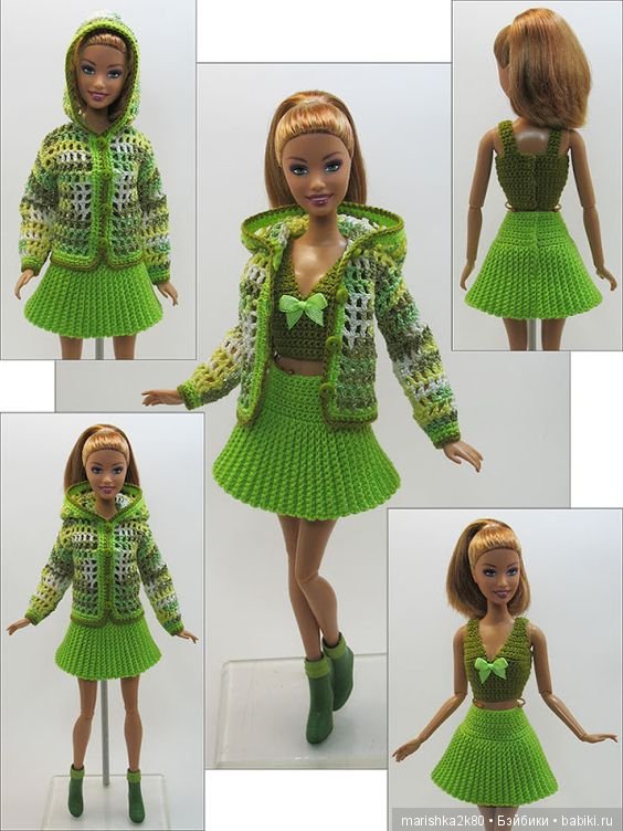 Красивые наряды кукол типа Барби. часть 1