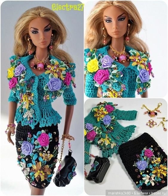 Красивые наряды кукол типа Барби. часть 1