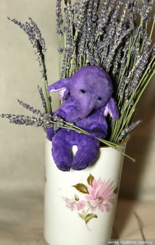 Лавандовый слоник — Авторские мишки Тедди и друзья: фото (фото 6)