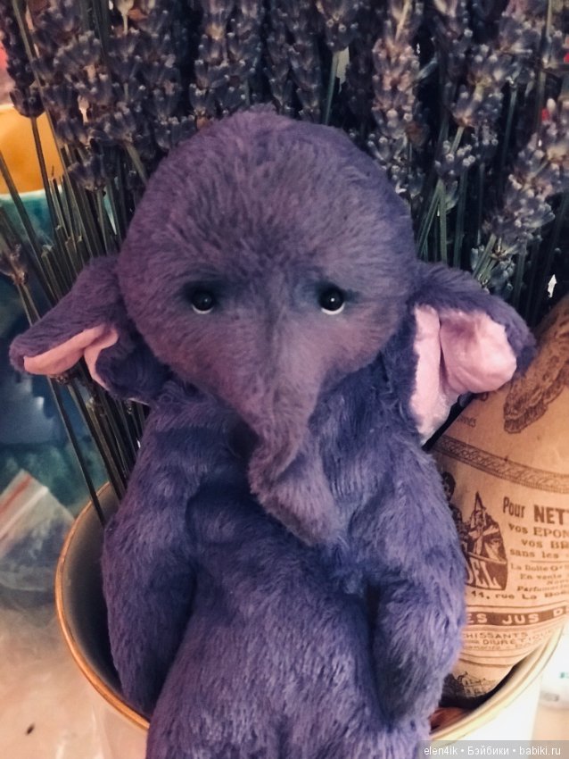 Лавандовый слоник — Авторские мишки Тедди и друзья: фото