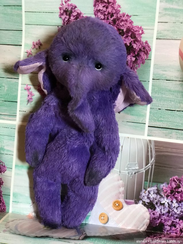 Лавандовый слоник — Авторские мишки Тедди и друзья: фото (фото 3)
