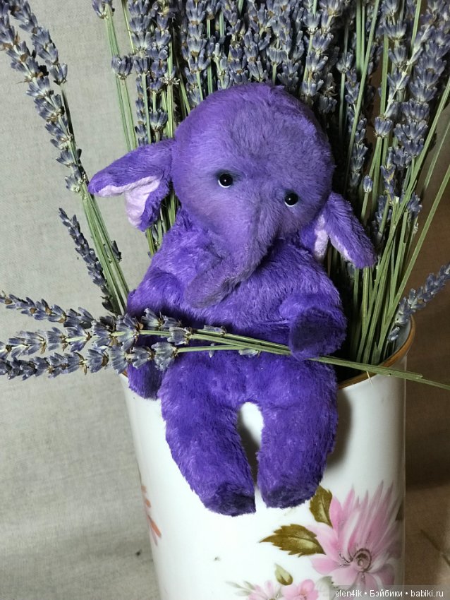 Лавандовый слоник — Авторские мишки Тедди и друзья: фото (фото 5)