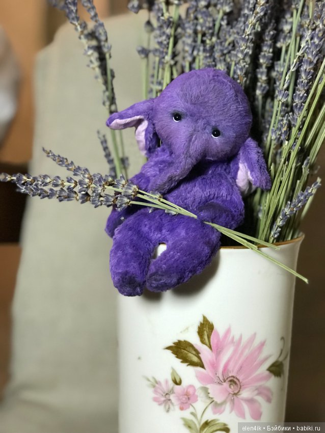 Лавандовый слоник — Авторские мишки Тедди и друзья: фото (фото 7)
