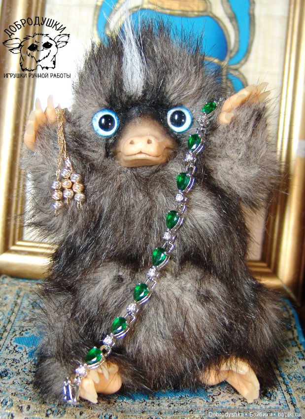 Малыш Нюхлер — Игрушки в смешанной технике (мех и глина): Арт