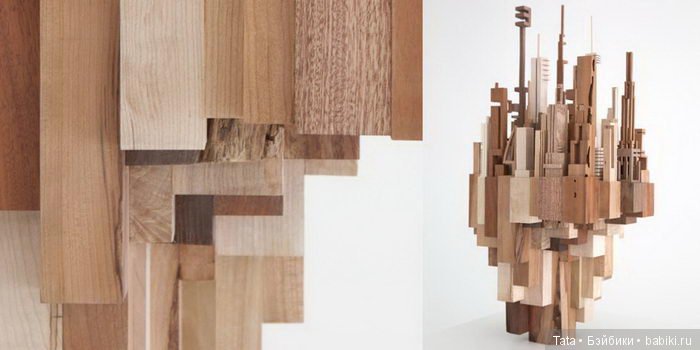 Деревянные скульптуры городов James McNabb