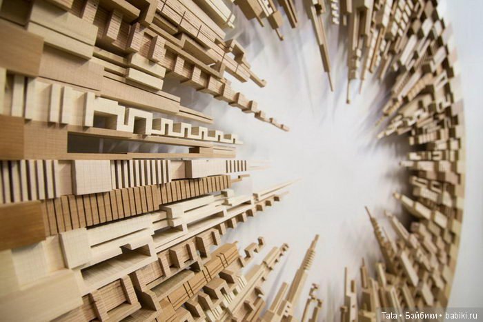 Деревянные скульптуры городов James McNabb (фото 7)