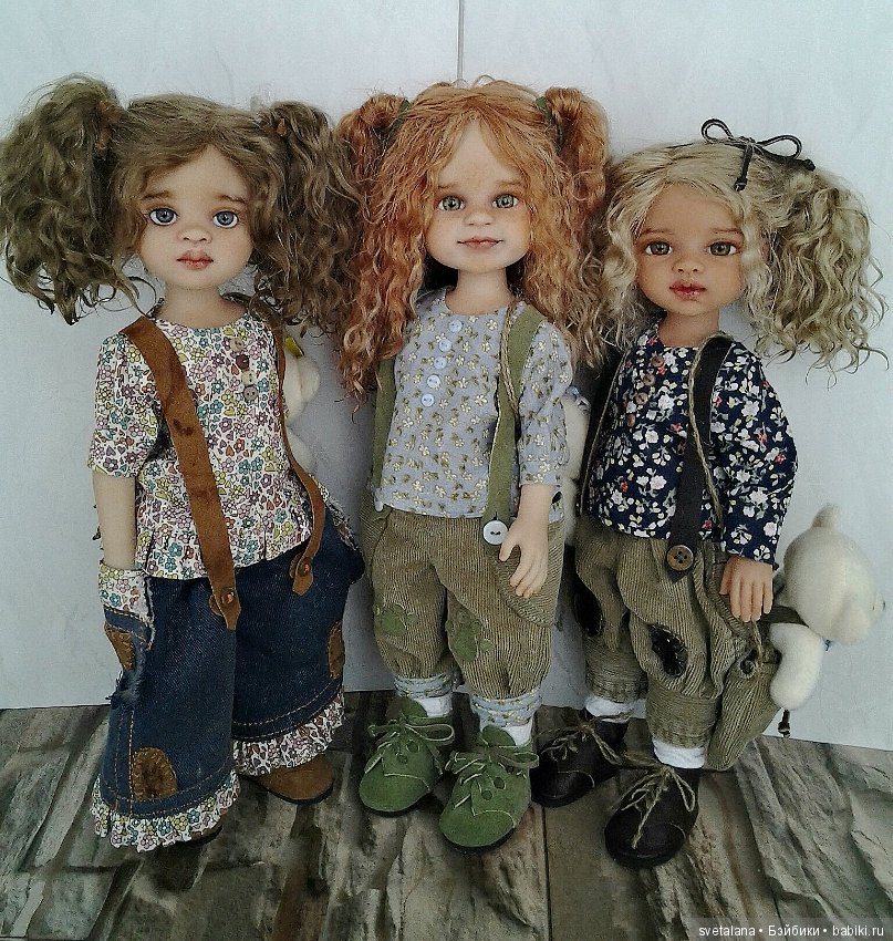 Три подружки — ООАК Paola Reina (Паола Рейна) и испанских кукол: перерисовка