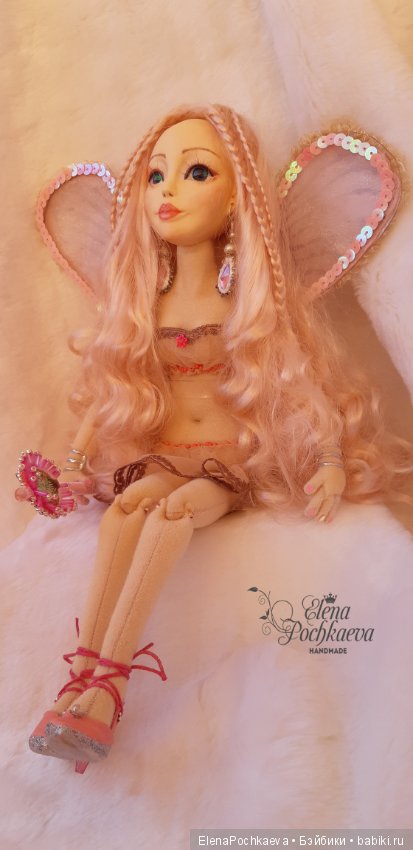 Фея с волшебной палочкой, шарнирная интерьерная кукла (фото 9)