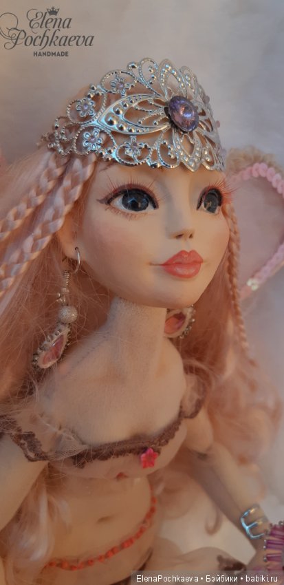 Фея с волшебной палочкой, шарнирная интерьерная кукла (фото 3)